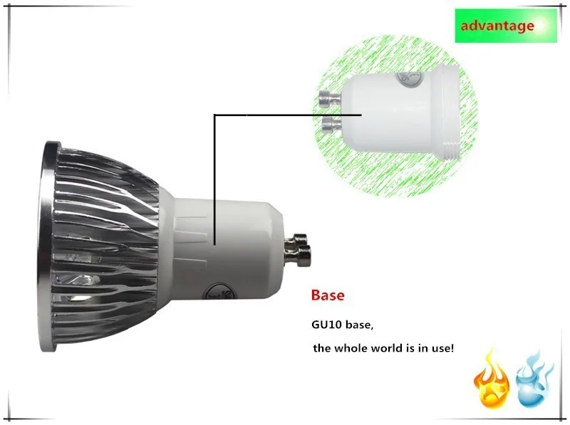 2018/10 шт. супер яркий 9 Вт 12 Вт 15 Вт GU10 светодиодный лампы 110 В 220 В затемнения светодиодный прожекторы Теплый/натуральный/холодный белый ГУ 10
