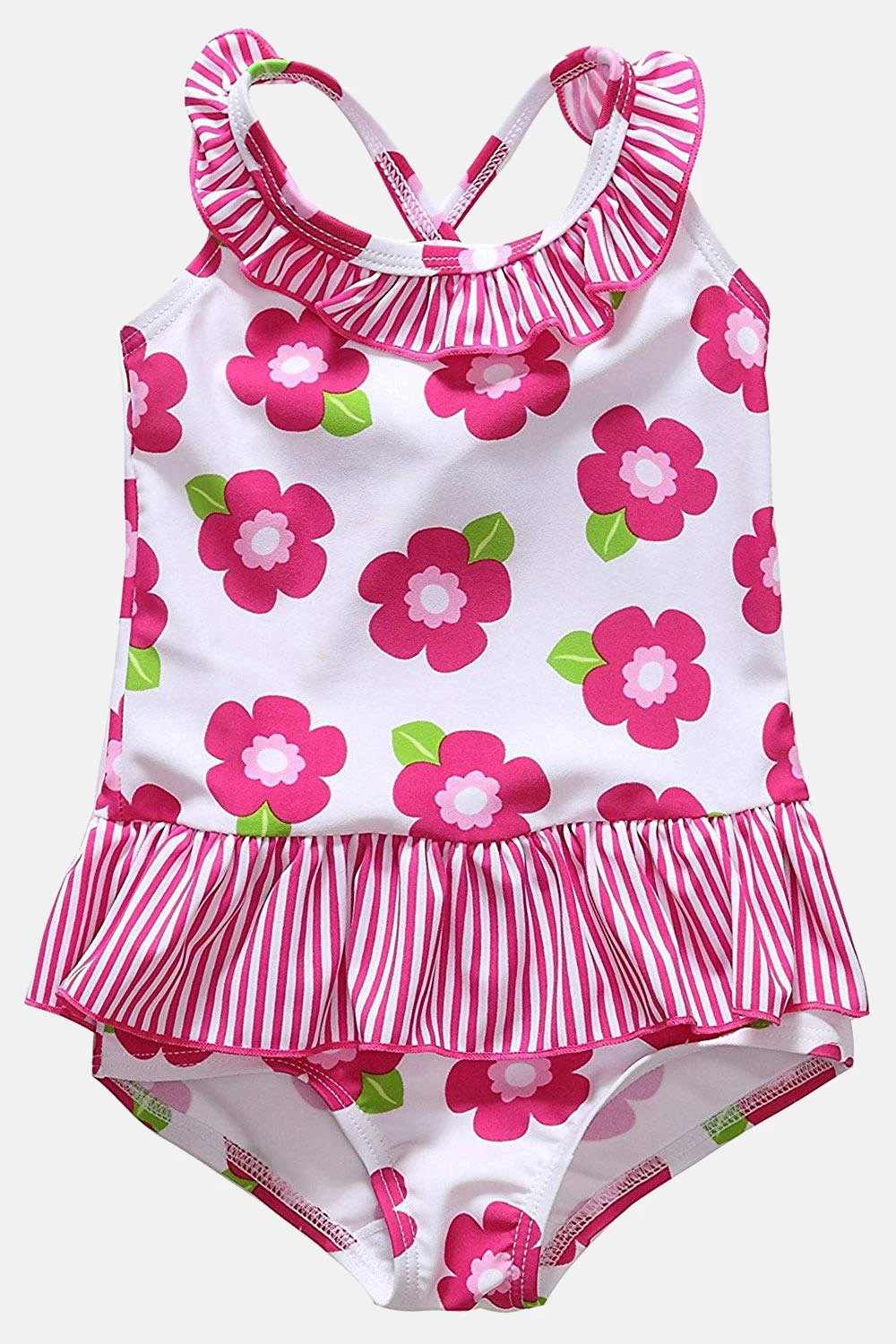 Charmleaks/слитные купальники для маленьких девочек с цветочным принтом; одежда для купания с оборками; милое детское бикини; пляжная одежда