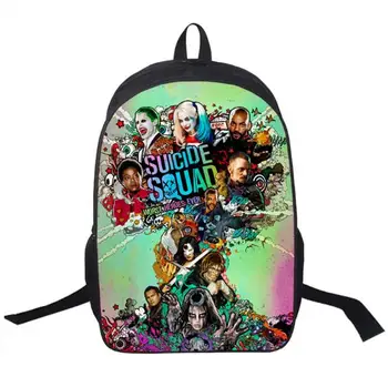 

Suicide Squad Backpack For Teenager Children Harley Quinn Joker School Bags Mens Women Shoulder Bag Boys Girls School Backpacks