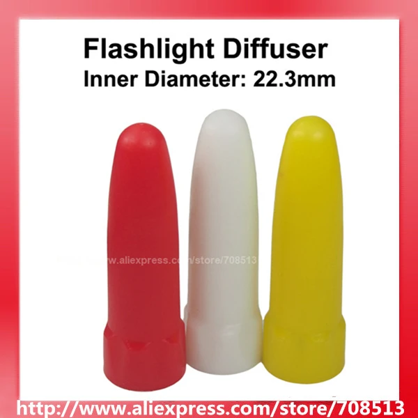 KBLD A26 Beam Light Flashlight Diffuser for LED Flashlights White/Red