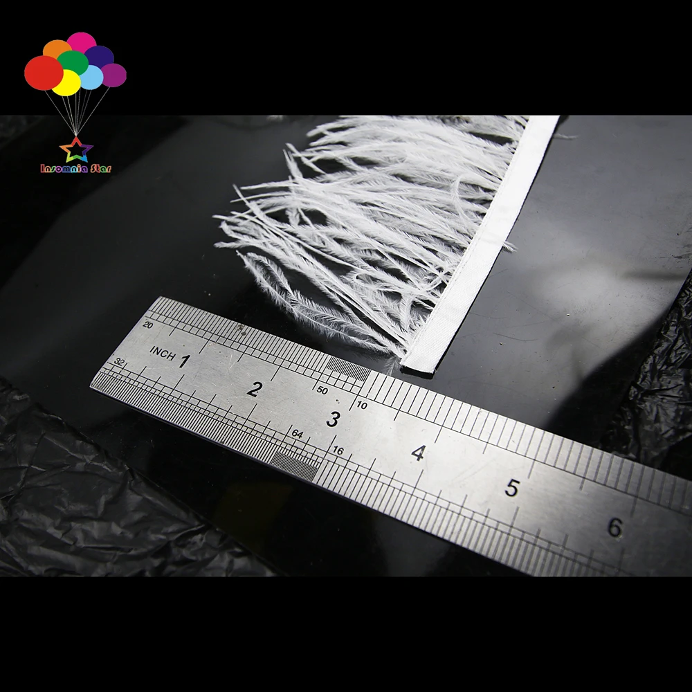 1//5//10 Meters Light Brown Ostrich Feather Cloth Trims 3.15-6Inch//8-15Cm Carnival