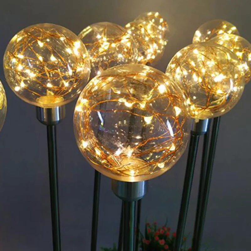 Emissor de Luz Solar do Gramado Plugue à Prova Decoração da Lâmpada de Jardim Luz do Jardim ao ar Diodo Solar Bola Água Livre Paisagem Luz Conveniente d' 10 DIODO EMISSOR de Luz Solar Do Gramado