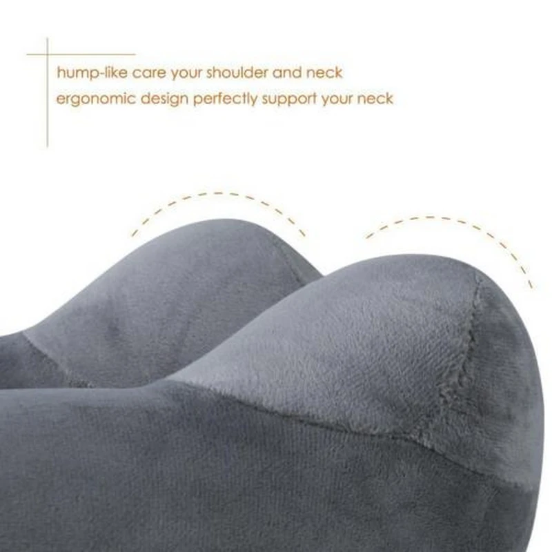 U-shape Neck Travel Pillow Folding Neck Air Cushion Inflatable Portable Comfortable Business Trip Outdoor Foam Particles Pillow (5)