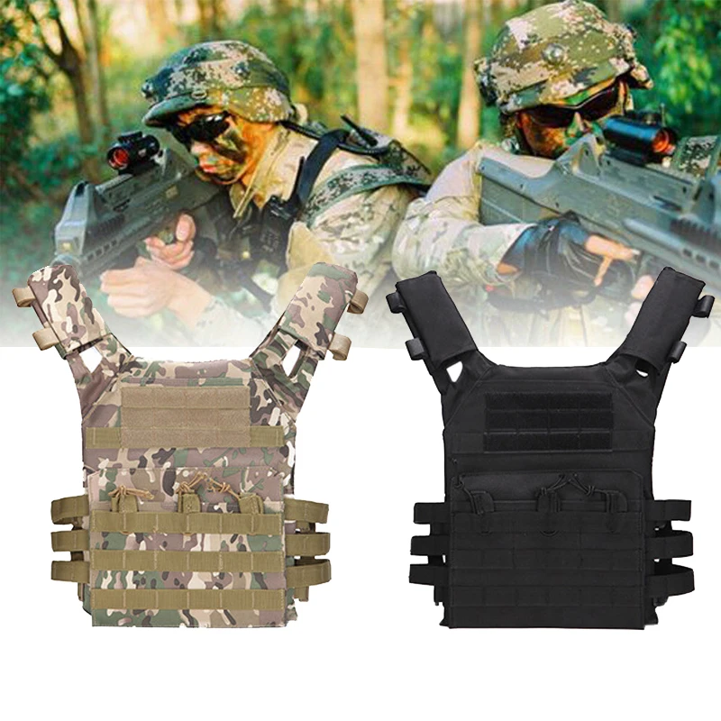 

Airsoft Military Paintball Wargame Plate Carrier Tactical Camouflage Vest Molle Combat Assault CS Hunting Vest Jungle Equipment