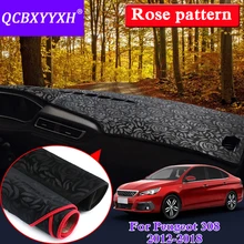 Автомобильный Стайлинг для peugeot 308 2012- RHD& LHD розовый узор коврик на приборную панель защитный интерьер Photophobism коврик тент подушка