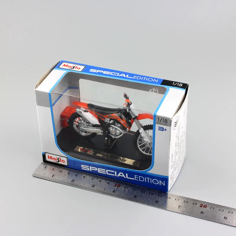 1/18 весы Maisto KTM SXF 450 SX-F мотокросса Diecasts & Toy Vehicles миниатюрные велосипеды для грязи на выносливость гоночный мотоцикл для мальчиков