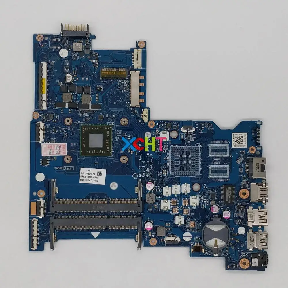 

813970-001 UMA A8-7410 CPU ABL51 LA-C781P для HP 15-AF Series 15Z-AF000, материнская плата для ноутбука, ПК, материнская плата 813970-501