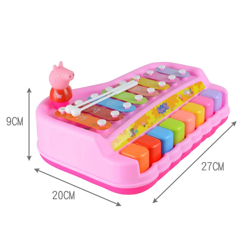Peppa pig Toy Musical Instrument  Learning  Education Infant baby toy knock on the piano eight-tone piano children  musical toys