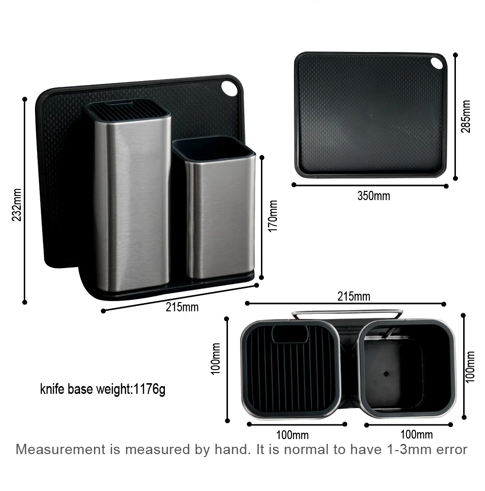 XYj абсолютно большой емкости металлический нож блок стенд нержавеющая сталь+ PP держатель ножа ручной работы модные кухонные Инструменты Высокое качество