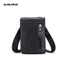 Leather Men’s bags, the first layer of cowhide, retro men’s purse, single shoulder bag, zero Purse