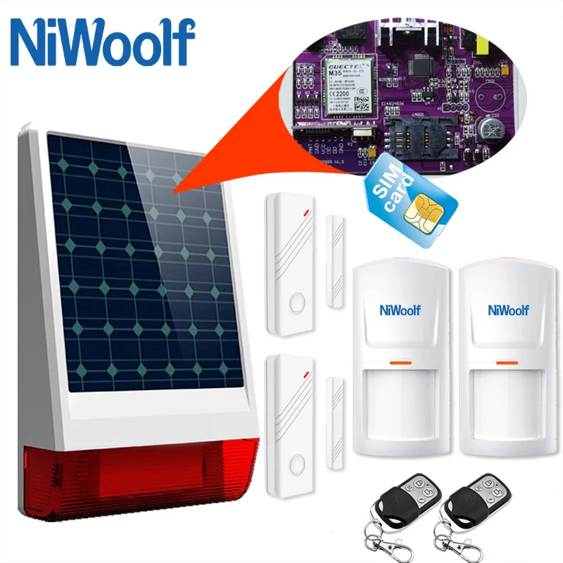 

New Solar Power GSM Alarm System, Outdoor Waterproof, APP, Ultra Low Power Consumption, built-in flash strobe siren