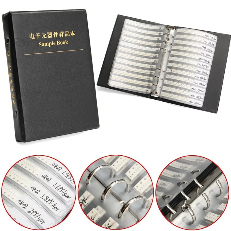 

0402 SMD Chip Capacitors Assorted Kit 0.5pF~1uF 94Valuesx50Pcs=4700Pcs Capacitor Sample Book Assortment Kit on Sale