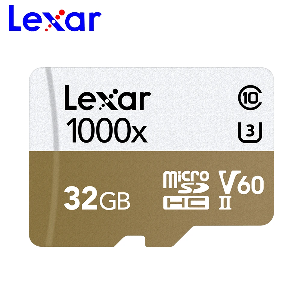 Lexar Micro SD 150 МБ/с. 1000x Class 10 64 Гб оперативной памяти, 32 Гб встроенной памяти, micro SDXC 128GB tf устройство чтения карт памяти UHS для беспилотная спортивная видеокамера