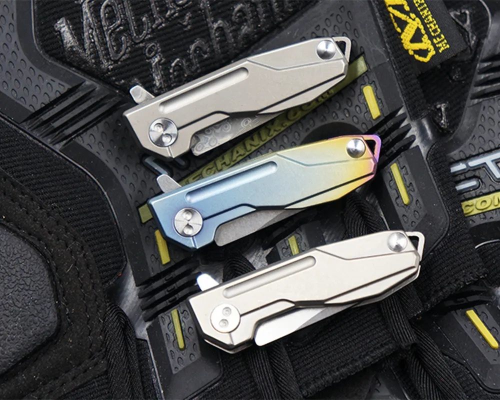 Миниатюрный Складной нож титановый edc Мини карманная цепочка ДЛЯ КЛЮЧЕЙ НОЖ