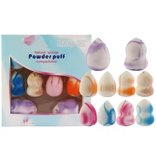 Качество 10 шт. Макияж Фонд Губка Косметические Puff безупречной BB CC крем Гладкий Make Up губка инструмент с коробкой