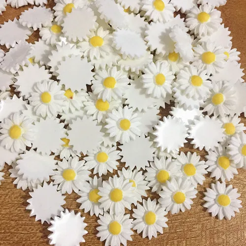 50pcs 18 mm DIY White Resin Sunflower flower flat back Scrapbooking For phone/ craft New