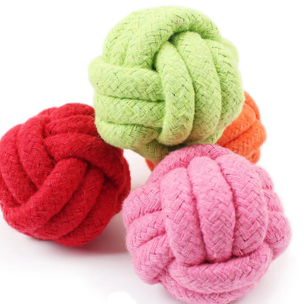 

Pets Rope Ball Toy Biting Ball Colorful Squeak Toy Dog Toy Ball