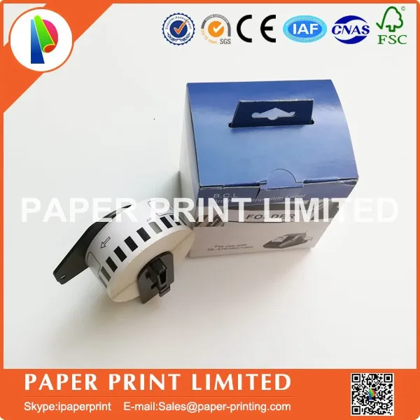 Фотобумага диаметром 29x30 48 м 1 рулон термобумага для печати этикеток Brother белая