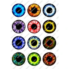 24 шт./лот 10/12/14/16/18/20/25 мм круглый стеклянный кабошон, животное зрачком Кабошоны Ювелирных изделий для Diy серьги T109