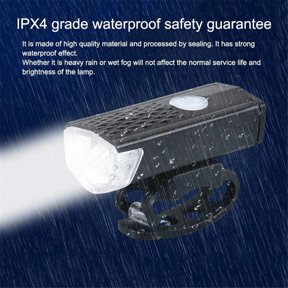 Perfect USB Rechargeable Bicycle Lights Bike Headlight Cycling Front Lights Waterproof Bicycle Flashlight Bike Light Warning Lights 3