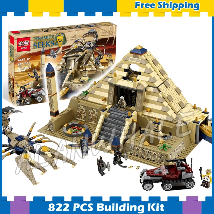 

822pcs Pharaoh's Quest Scorpion Pyramid Desert 31001 Model Building Blocks Children Assemble Gifts sets Compatible With lego