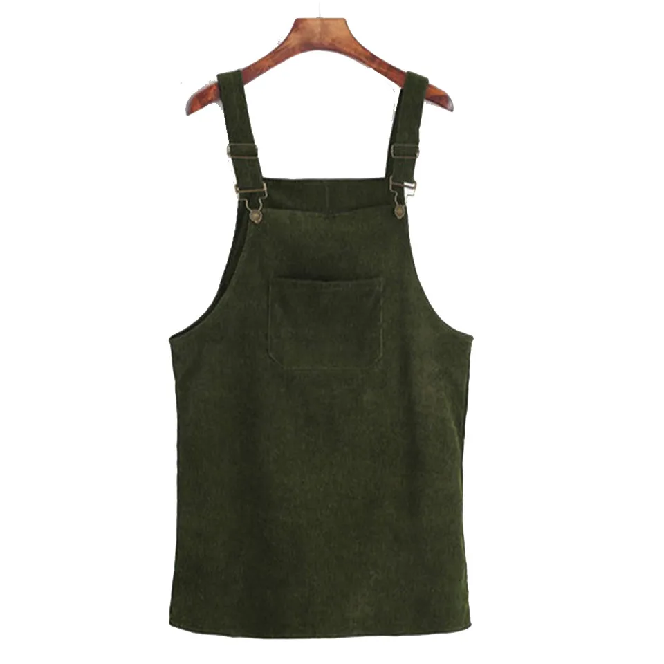 Meitawilltion, летние женские юбки,, повседневный вельветовый комбинезон на подтяжках, комбинезон без рукавов, юбка на подтяжках, Женская юбка в консервативном стиле - Цвет: FTFX8083army green