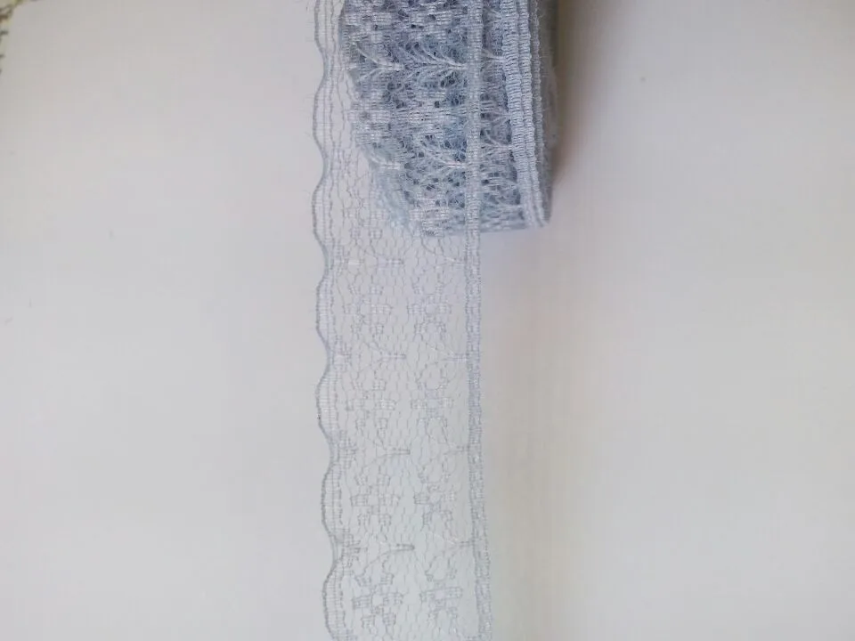

Hot! Sale beautiful Silver gray lace ribbon, 10 yards, 2.2 cm wide, DIY jewelry decoration / clothing accessories