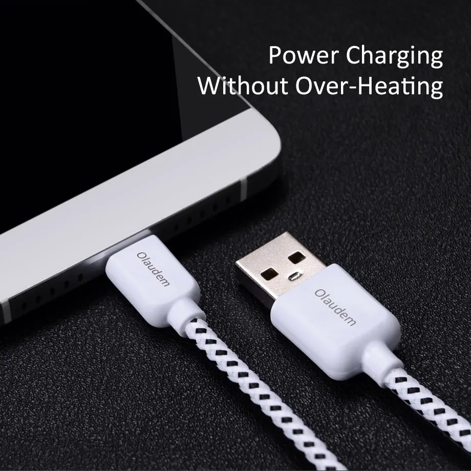 Шейные скобки... мобильный телефон кабели нейлон плетеный кабель USB C провод для