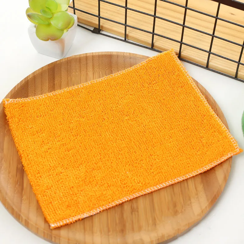3 PCS Bamboo Rag Washing Rags For The Kitchen Cleaning Scouring Pad Dish Cloth Bamboo Washcloth Dishcloth Bamboo Napkins  (13)