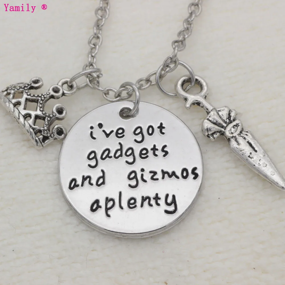 Yamily 12pcs/ I 've got a gadgets and gizmos aplenty Necklace crown