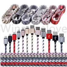 1000 шт. 1,5 м usb кабель с нейлоновой оплеткой Кабель Micro-V8 usb Кабель зарядного устройства наборы аксессуаров для samsung S4 S7 S6 для huawei