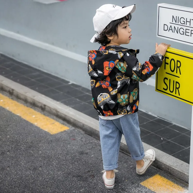 CROAL CHERIE Spring Outerwear Coats Boys Kids Girls Jacket Cute Dinosaur Children Clothing Casual Baby Spring Jacket  (12)