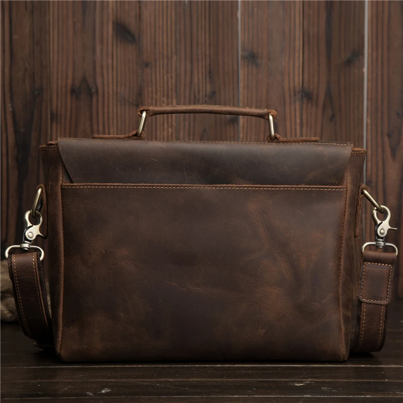 Skup Mężczyźni Oil woskowa skóra w starym stylu walizka biznesowa Laptop teczka na dokumenty moda Attache torba Tote Portfolio 2032 2