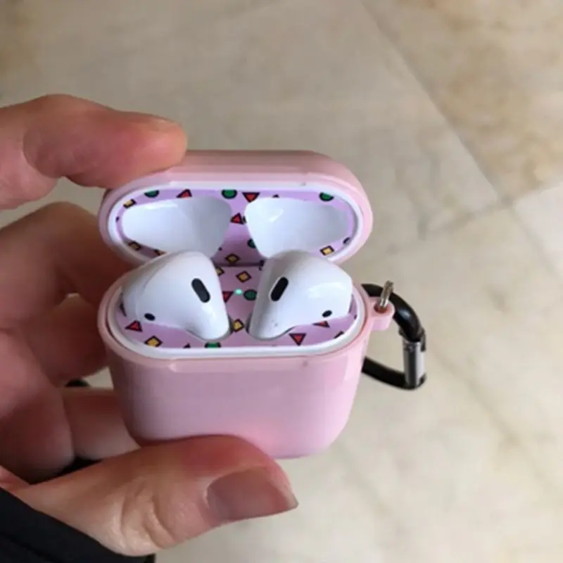 Защитный чехол с наклейкой 4 пары Пыленепроницаемый Чехол для Apple Airpods зарядная