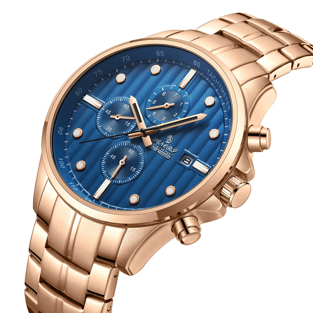 2019 New Watches Men Luxury  Chronograph Men Sports Watches Waterproof Full Steel Quartz Men's Watch Relogio Masculino