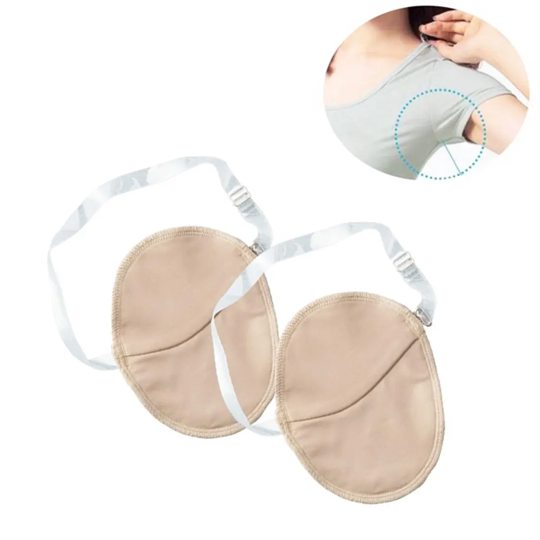 

1 pair For Summer Clothing Gaskets Reusable Armpit Women Washable Underarm Sweat Pads Armpit Absorbent Pads