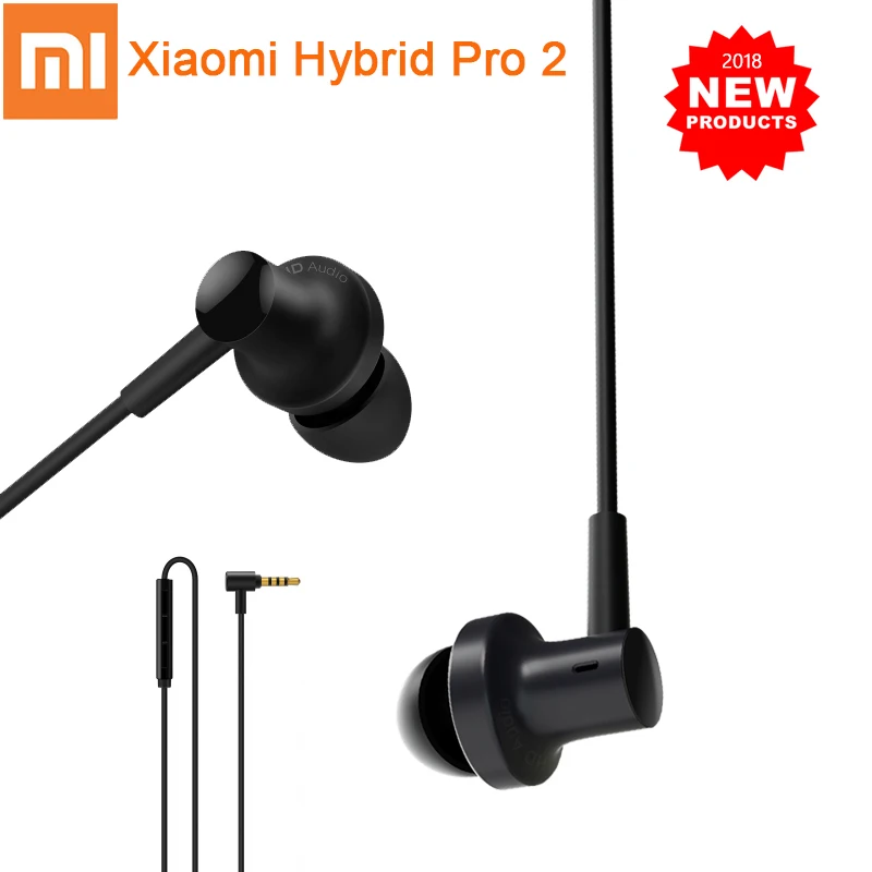 Оригинальные Xiao mi Hybrid Pro 2 Наушники mi In-Ear наушники 2 с двумя драйверами гибридная технология проводное управление с mi c