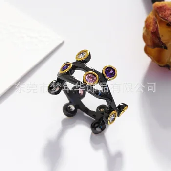 

Creative hot sale ring hot sale Leica card color stone refers to free shipping