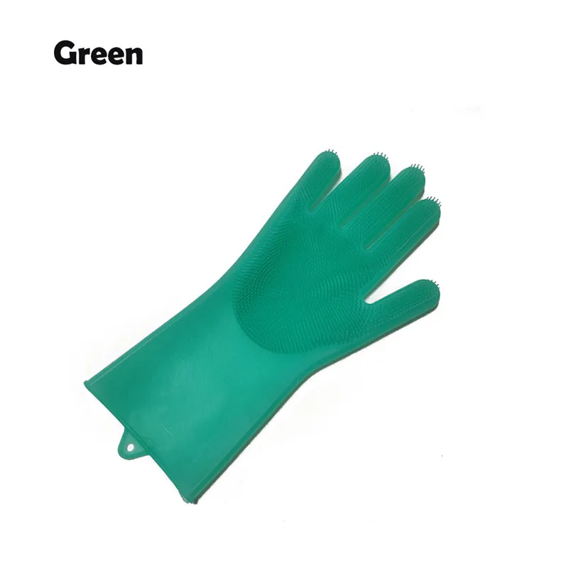 2 в 1 силиконовые перчатки кухонные перчатки чистящий посудомоечный Перчатки Многофункциональные перчатки для мытья посуды - Цвет: Цвет: желтый