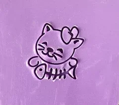 Кошка ручной работы мыло шаблон Мини diy мыло штамп chaprter печать 3*3 см