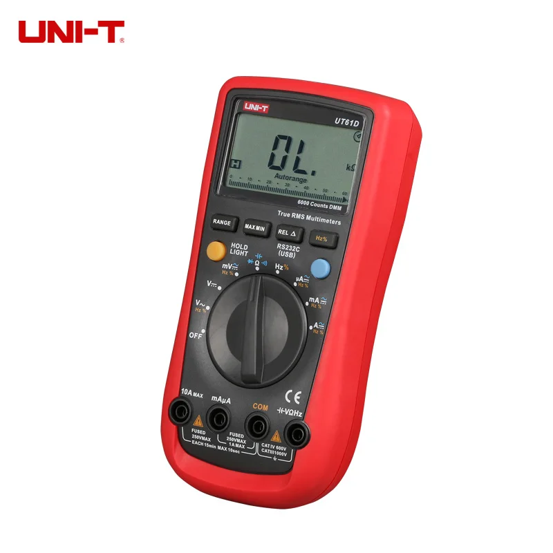 UT61D UNI-T Ручные Цифровые мультиметры Sinometer UT61D Автоматический диапазон AC/DC Цифровой мультиметр