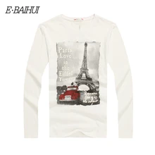 E-BAIHUI Марка мужские футболки Хлопок Одежда Swag футболка с длинным рукавом Camisetas Повседневная топы тис Футболки Фитнес футболки CT016