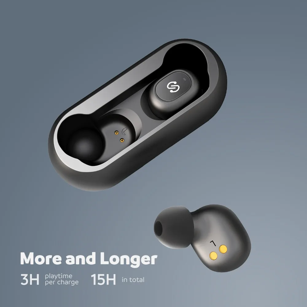 SoundPEATS наушники вкладыши TWS Bluetooth 5 0 Беспроводной стерео Бас звуком мини True