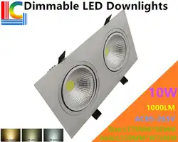 Dimmable COB 10 светодиодный Вт прямоугольный светодиодный светильник 85-265 в встраиваемый потолочный светильник CE ультра яркий домашний интерьер