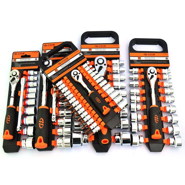 High Quality 12PCS 19pcs Socket Set 1/2"1/4"3/8" Car Repair Tool