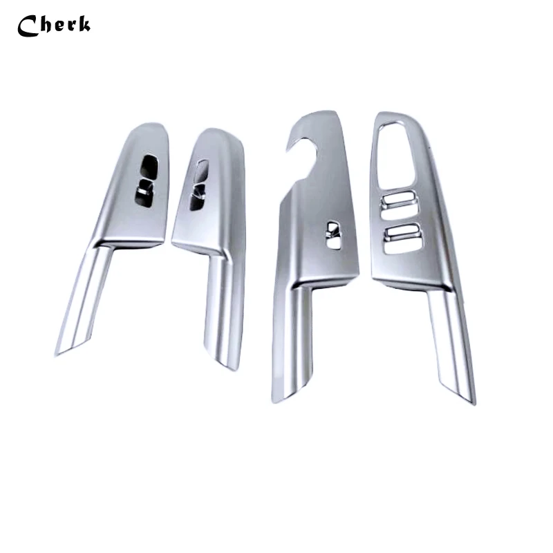 4pcs ABS Chrome Inner Left hand Drive Armrest Panel Cover Trim For 2016 2017 Kia Sportage