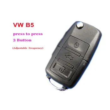 

Auto remote control retrofit vwB5 3 button Style Press to Press Remote Control adjustable frequency 10pcs/lot Free Shipping
