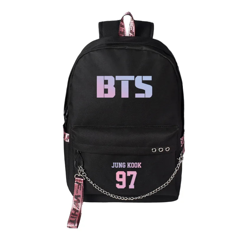 

new backpack Korea Kpop Print Schoolbag For Teenage Girls Boys Satchel Book Bag Travel Backpack USB charging package