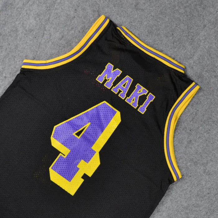 Аниме SLAM DUNK Kainan Point Guard#4 Шиничи Маки косплей гость Черный Баскетбол Джерси Топы Рубашки спортивная одежда командная форма