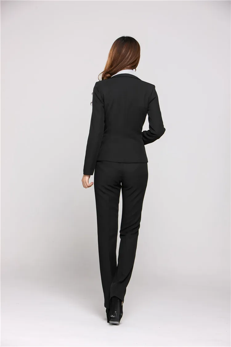 New Autumn Winter Formal PantSuits Women Suits with Pant and Top Sets Blazer Professional Office Uniform Style Plus Size